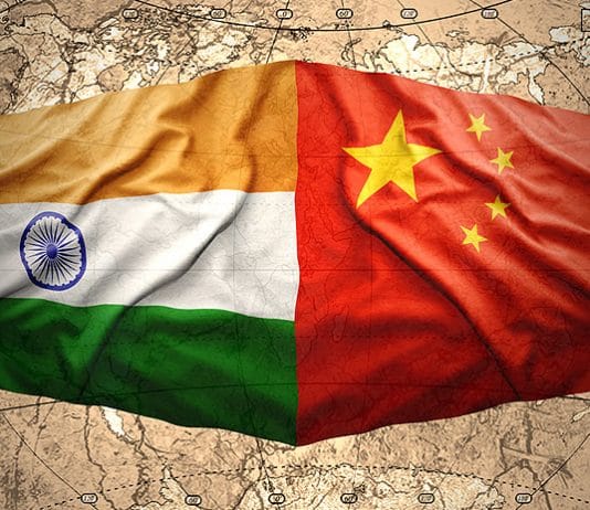 India China flag
