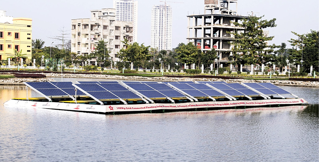 Floating solar power in India (Credit: www.vikramsolar.com)