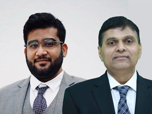 L-R (Sneh Shah, Whole Time Director and Mukesh Vasani, Chairman & CEO, Aimtron Electronics Limited)