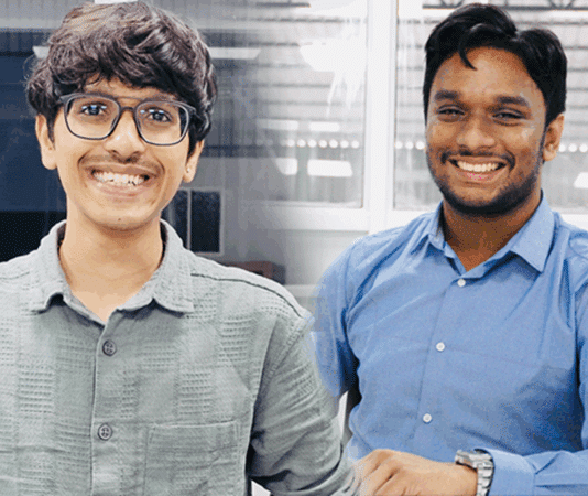 L-R (Suyash Bafna and Immanuel Louis Co-founders of Astrophel Aerospace)