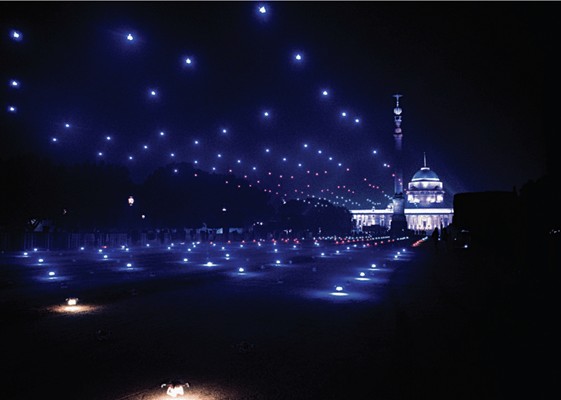BotLab Dynamics’ drone show at the Rashtrapati Bhavan (Credit: BotLab Dynamics)
