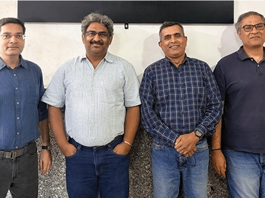 (L to R) C2i Semiconductors Founders—Vikram Gakhar, Founder & Director, Mixed Signal; Preetam Tadeparthy, Founder, CTO, VP, Engineering; Ram Anant, Founder & CEO; B.S. Dattatreya, Founder & Director, Power